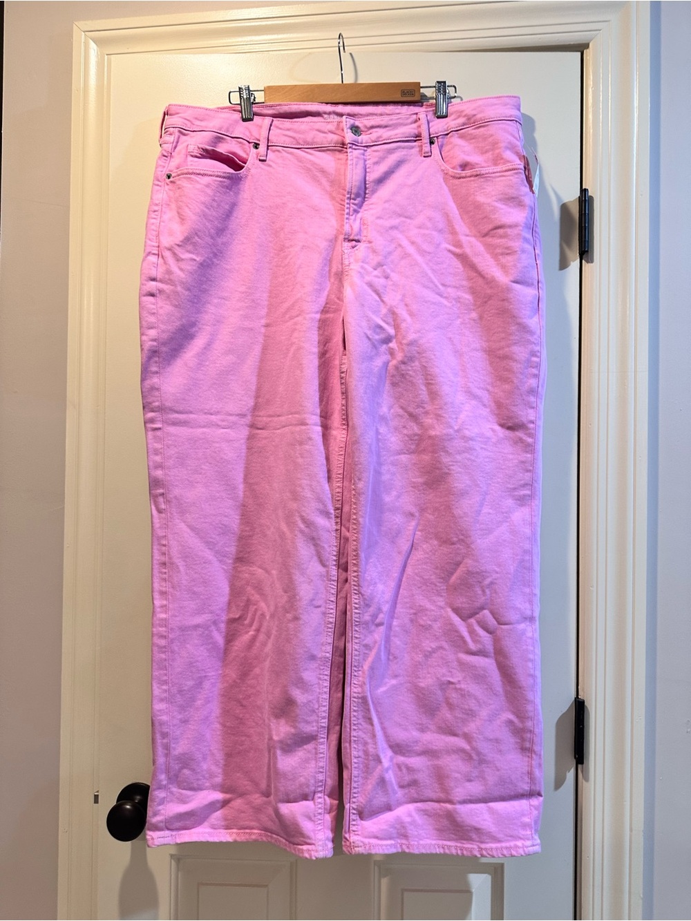 Old Navy Pink Wide-Leg Jeans